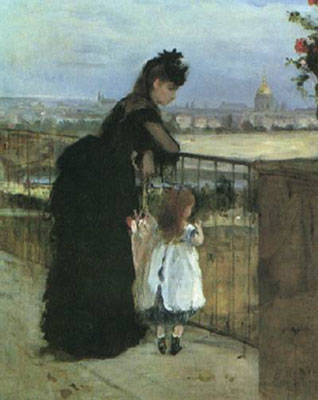Berthe Morisot Sur le balcon reproduction-de-tableau