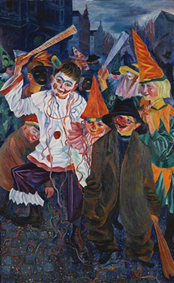 Conrad Felixmuller Animation de Carninval pour les enfants reproduction-de-tableau