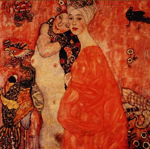 Gustave Klimt Les copines reproduction-de-tableau