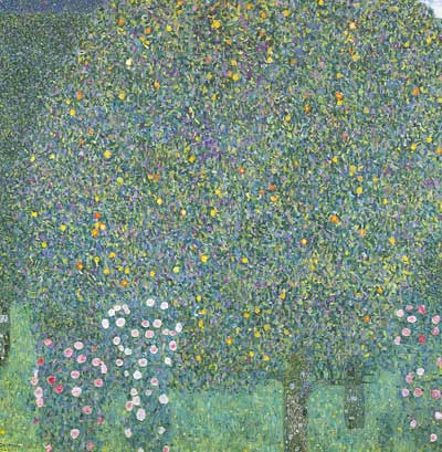 Gustave Klimt Roses sous les arbres reproduction-de-tableau