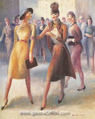 Guy Pene du Bois Quarante-deuxième rue reproduction-de-tableau