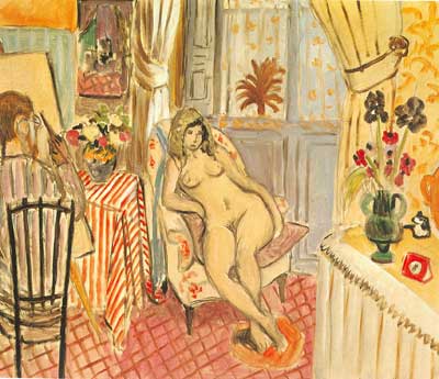 Henri Matisse L'artiste et son modèle reproduction-de-tableau