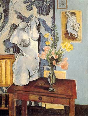 Henri Matisse Torse grec avec des fleurs reproduction-de-tableau