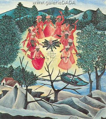 Jacques Enguerrand Gourgue Service pour Ogou et Agoue reproduction-de-tableau