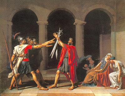 Jacques-Louis David Le serment des Horatii reproduction-de-tableau