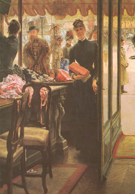 James Tissot La Shop Girl reproduction-de-tableau