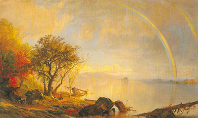 Jasper Francis Cropsey Aube du matin, lac George reproduction-de-tableau