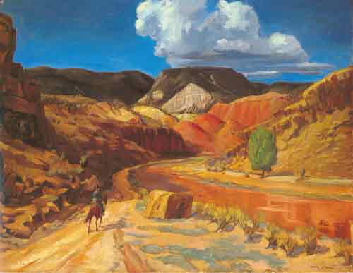 John Sloan Chama Running Red reproduction-de-tableau