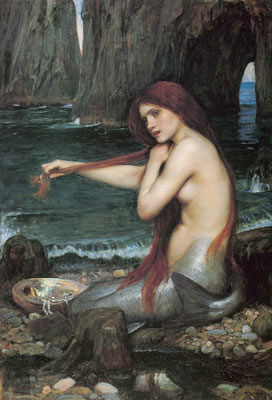 John William Waterhouse Une sirène reproduction-de-tableau