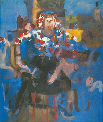 Larry Rivers Azul: l'impératrice byzantine reproduction-de-tableau