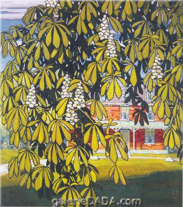 Lawren Harris Chestnut Tree House Barrie reproduction-de-tableau
