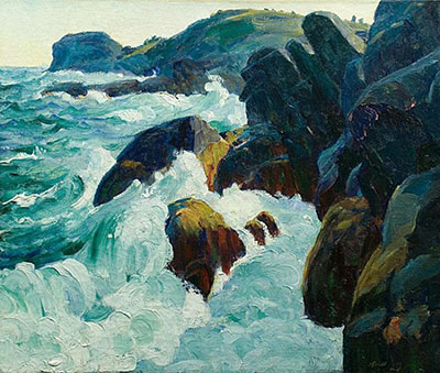 Leon Kroll Gull Rock, Monhegan reproduction-de-tableau