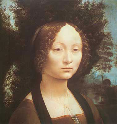 Leonardo Da Vinci Ginevra de Benci reproduction-de-tableau