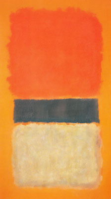 Mark Rothko Orange, or et noir reproduction-de-tableau