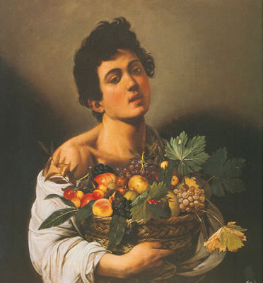 Michelangelo Caravaggio Garçon avec un panier de fruits reproduction-de-tableau