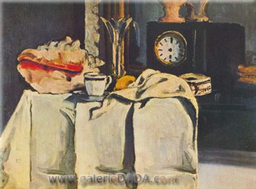Paul Cezanne L'horloge noire reproduction-de-tableau