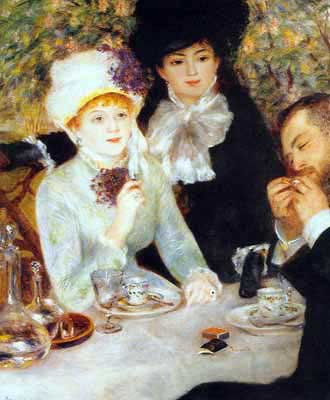 Pierre August Renoir La fin du déjeuner reproduction-de-tableau