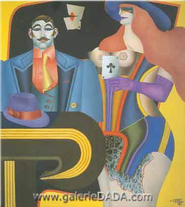 Richard Lindner L'as des Clubs reproduction-de-tableau