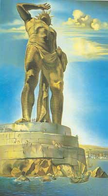 Salvador Dali Le colosse de Rhodes reproduction-de-tableau