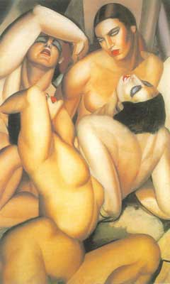 Tamara de Lempicka Groupe de quatre nus reproduction-de-tableau