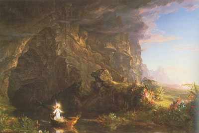 Thomas Cole Le voyage de la vie: l'enfance reproduction-de-tableau