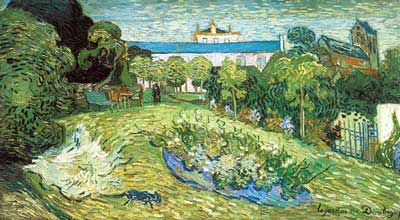 Vincent Van Gogh Jardin de Daubigny (Thick Impasto Paint) reproduction-de-tableau