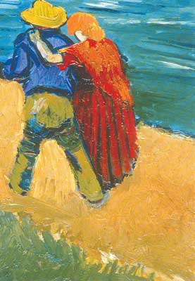 Vincent Van Gogh Une paire d'amoureux (Thick Impasto Paint) reproduction-de-tableau
