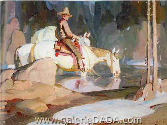 W. Herbert Dunton La piscine de montagne reproduction-de-tableau