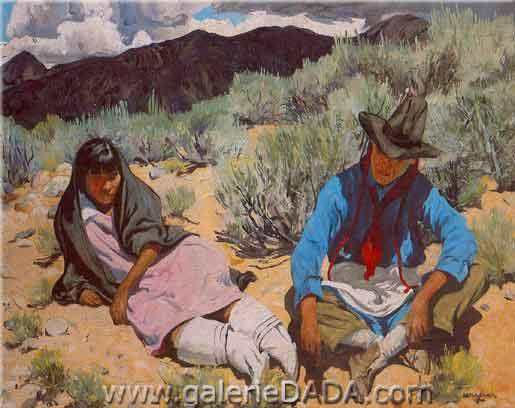 Walter Ufer Préparation des tempêtes reproduction-de-tableau