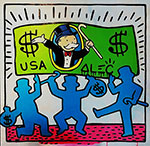 Alec Monopoly Haring reproduction de tableau