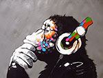 Banksy DJ reproduction de tableau