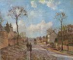Camille Pissarro La route de Louveciennes reproduction de tableau