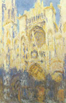Claude Monet Cathédrale de Rouen, façade, (coucher de soleil) reproduction de tableau