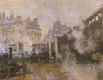 Claude Monet Le pont de l'Europe reproduction de tableau