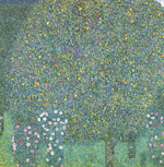 Gustave Klimt Roses sous les arbres reproduction de tableau