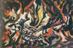 Jackson Pollock La flamme reproduction de tableau