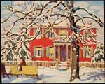 Lawren Harris Maison rouge et traîneau jaune reproduction de tableau