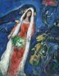 Marc Chagall La Mariee reproduction de tableau