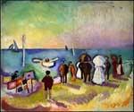 Raoul Dufy La plage de Sainte-adresse reproduction de tableau