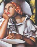 Tamara de Lempicka Chapeau à large bord reproduction de tableau
