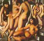 Tamara de Lempicka Les femmes se baignent reproduction de tableau