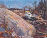Tom Thomson Le barrage de Lumber reproduction de tableau