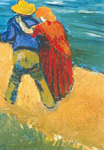 Vincent Van Gogh Une paire d'amoureux (Thick Impasto Paint) reproduction de tableau