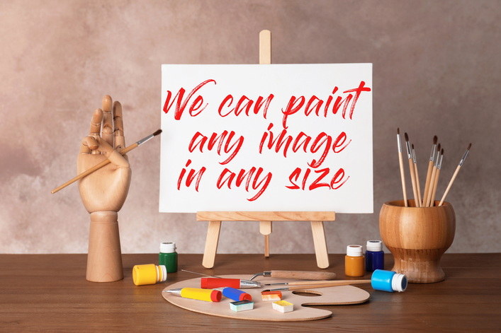 We can paint any image in any size