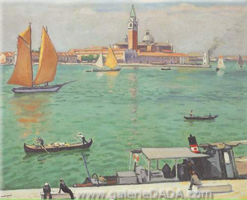 Albert Marquet, Le Pont Saint-Michel et le Quai des Grands August Fine Art Reproduction Oil Painting