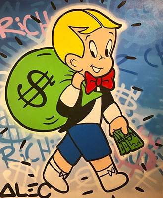 Alec Monopoly, Smoking Money Fine Art Reproduction Oil Painting
