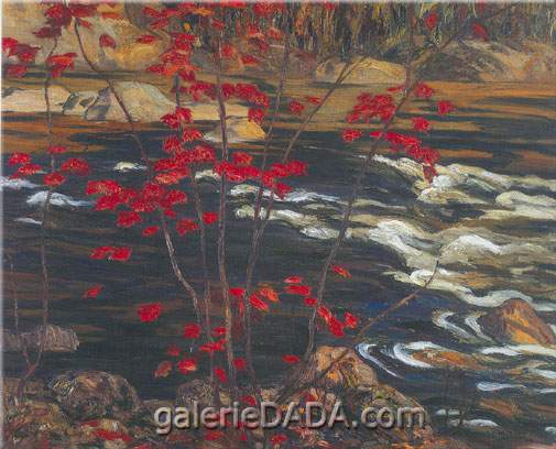 Alexander Y. Jackson, The Red Maple Fine Art Reproduction Oil Painting