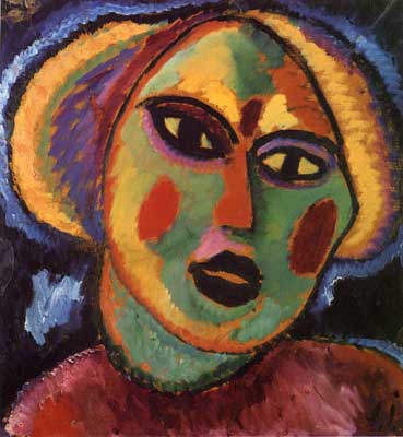 Alexei von Jawlensky, Maiden with Violet Blouse Fine Art Reproduction Oil Painting