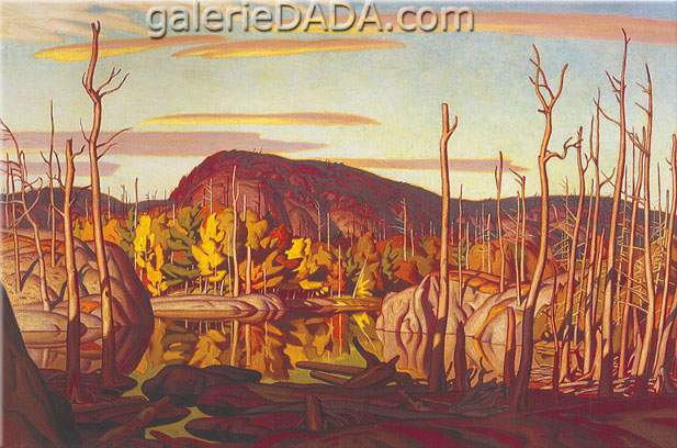 Alfred J. Casson, Fog Lifting Fine Art Reproduction Oil Painting