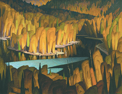 Alfred J. Casson, High Water Fine Art Reproduction Oil Painting